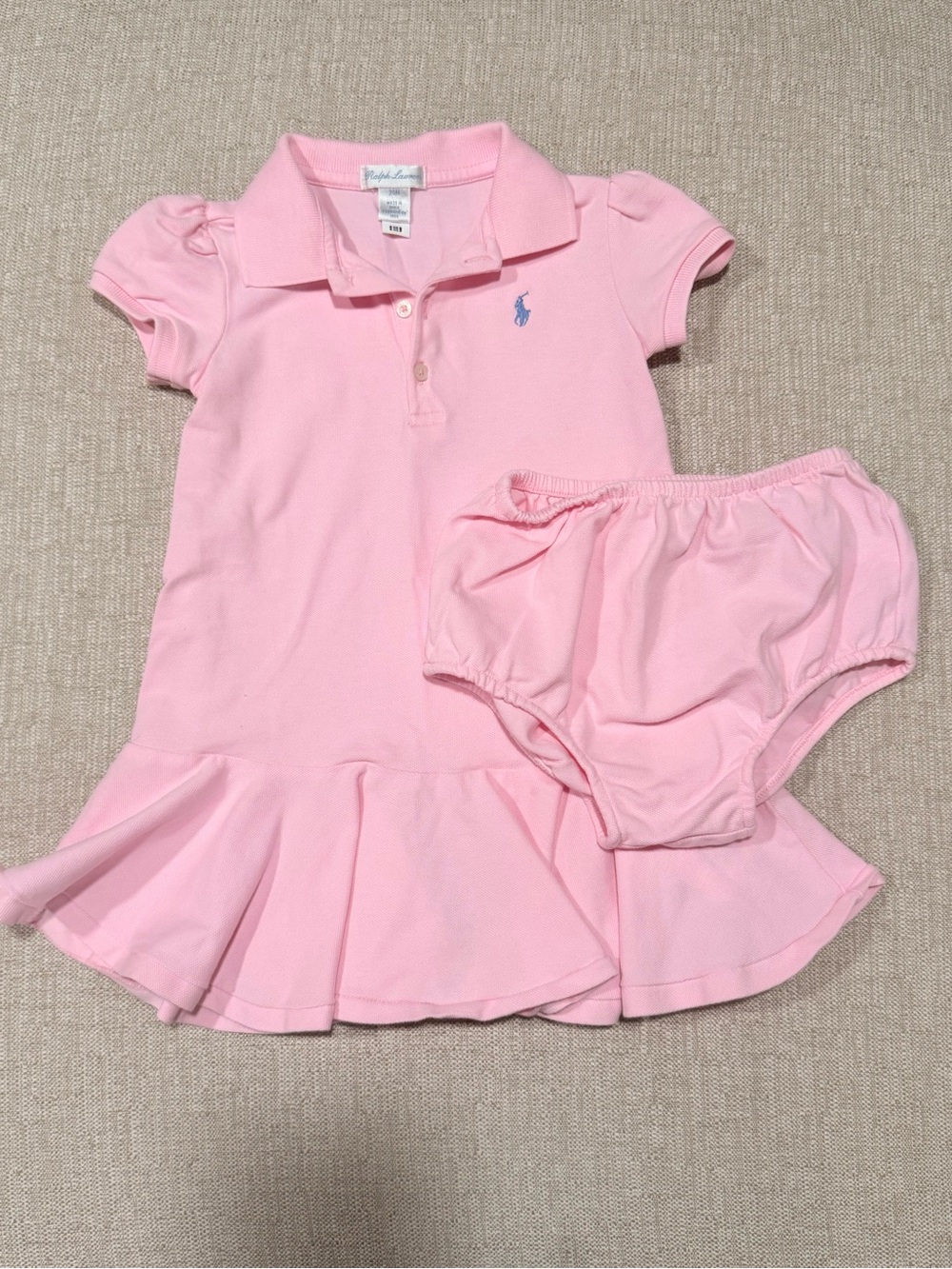 Ralph Lauren Pink Polo Dress with Bloomer Set
